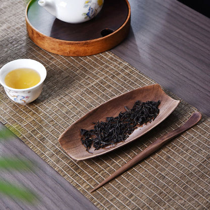 Ebony tea two-piece set, tea spoon, tea shovel