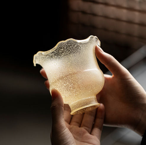 Ancient glass tea set advanced tea maker flower mouth Jianshui tea set accessories
