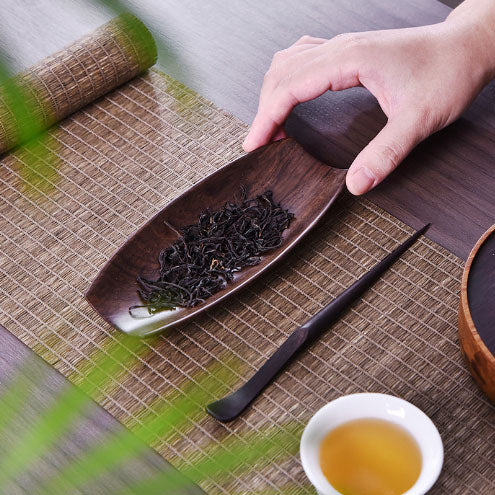 Ebony tea two-piece set, tea spoon, tea shovel