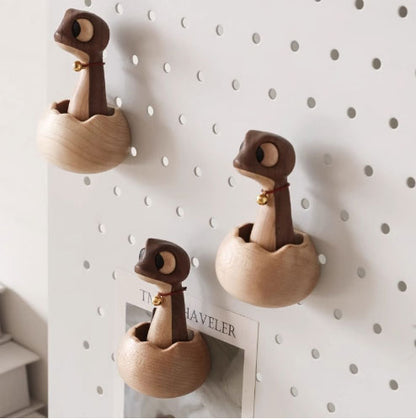 Cute pet refrigerator stickers gifts solid wood craft decorations wooden animals personalized decorations