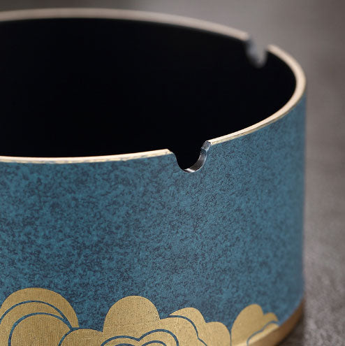 Xiangyun color lacquer high-end pure brass ashtray