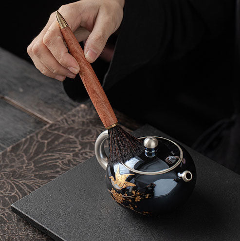 Tea four-piece tea ceremony accessories household high-end tea art decoration tea spoon tea holder tea pen