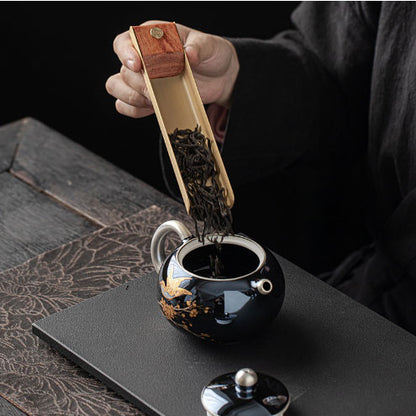 Tea four-piece tea ceremony accessories household high-end tea art decoration tea spoon tea holder tea pen