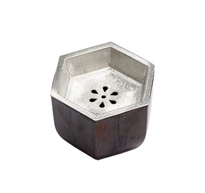 Ceramic hexagonal Jianshui Tea Washing Belt Tin Cover Desktop Tea Residue Tank